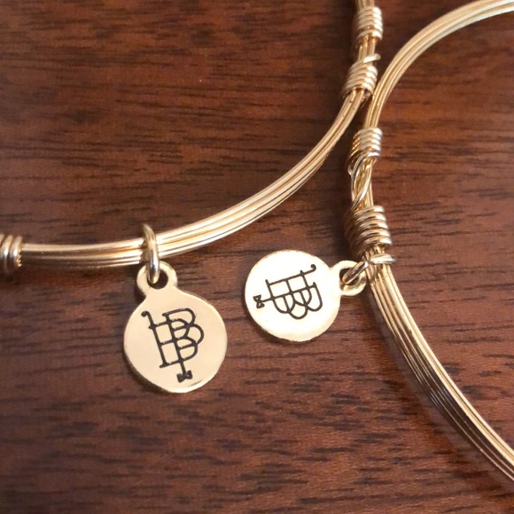 2. Bourbon & Bowties gold tone bangle bracelets - Picture 3 of 16